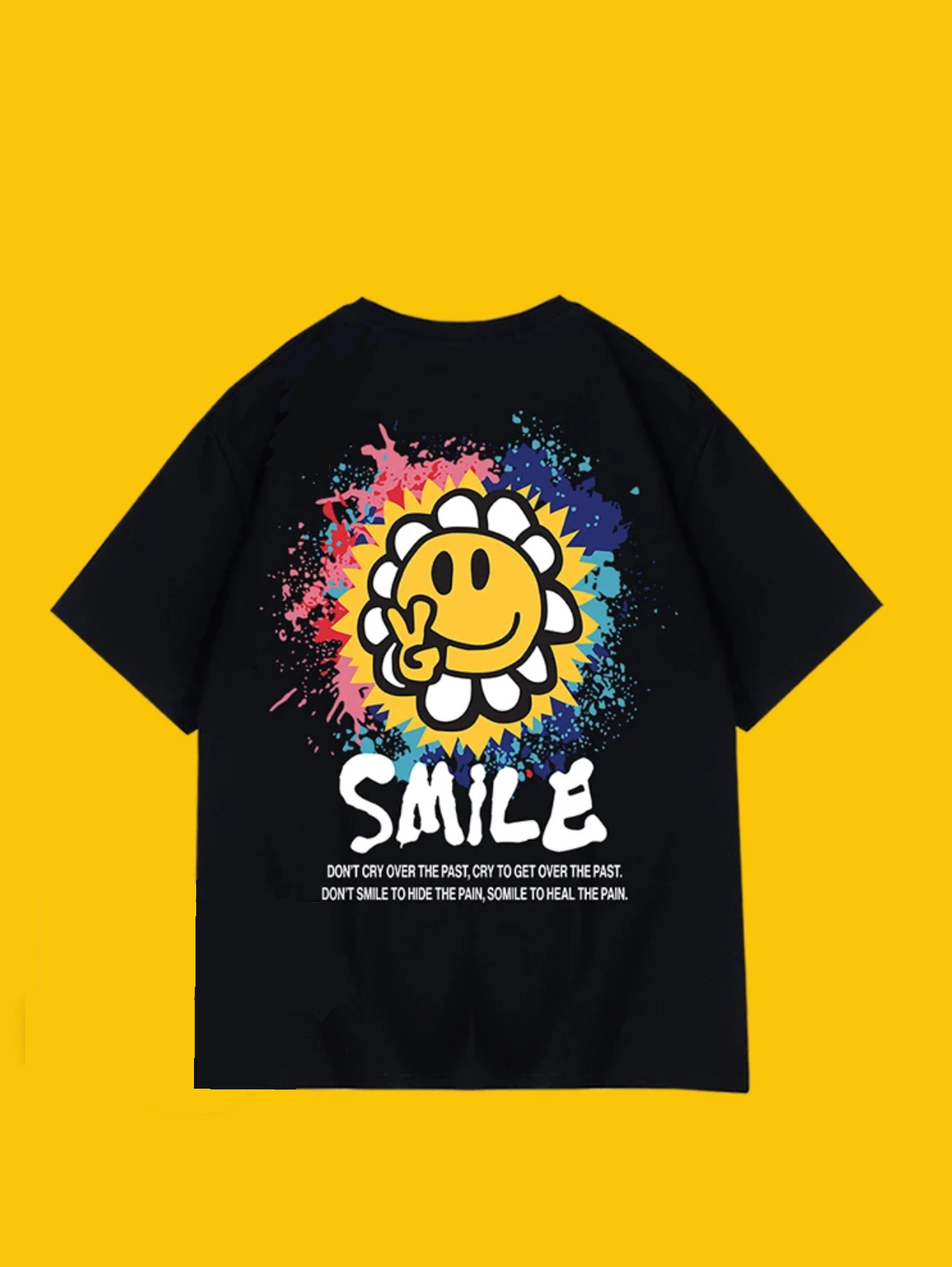 SMILE FACE T-SHIRT FOR MEN AND WOMEN