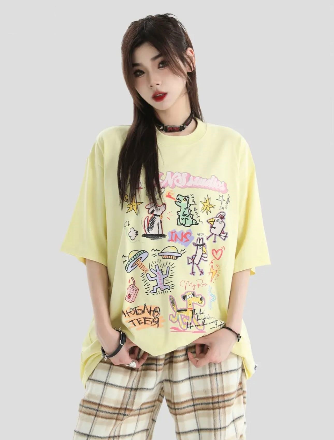 CARTOON ANIMALS T-SHIRT