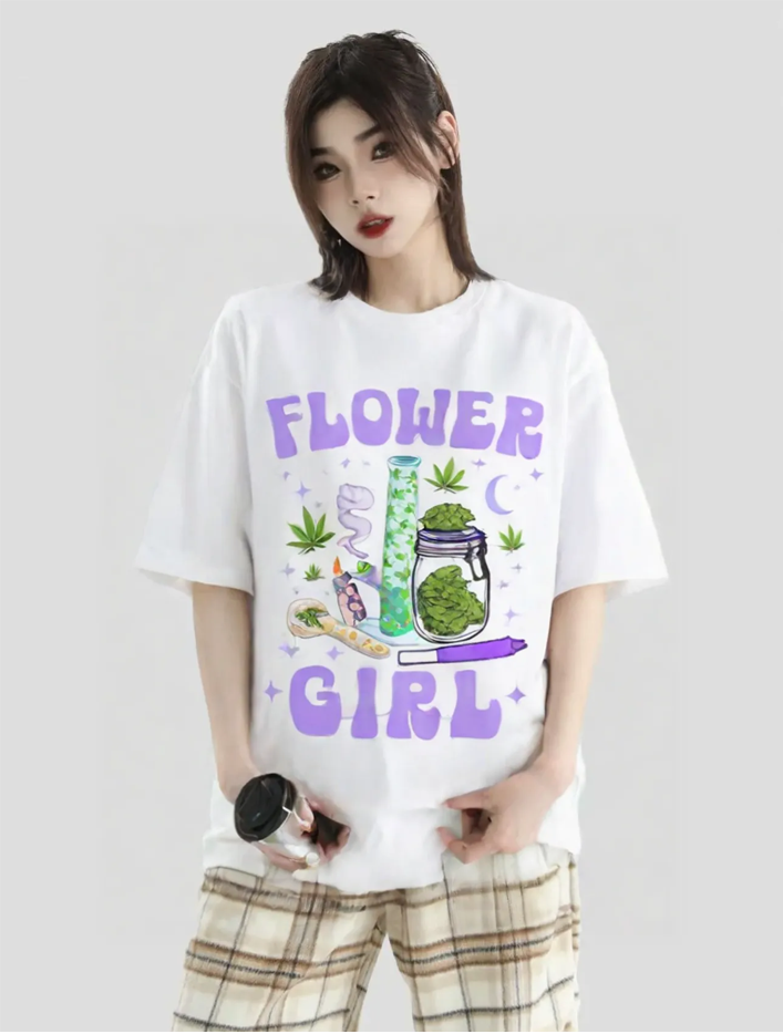420 ART FLOWER GIRL 2 T-SHIRT