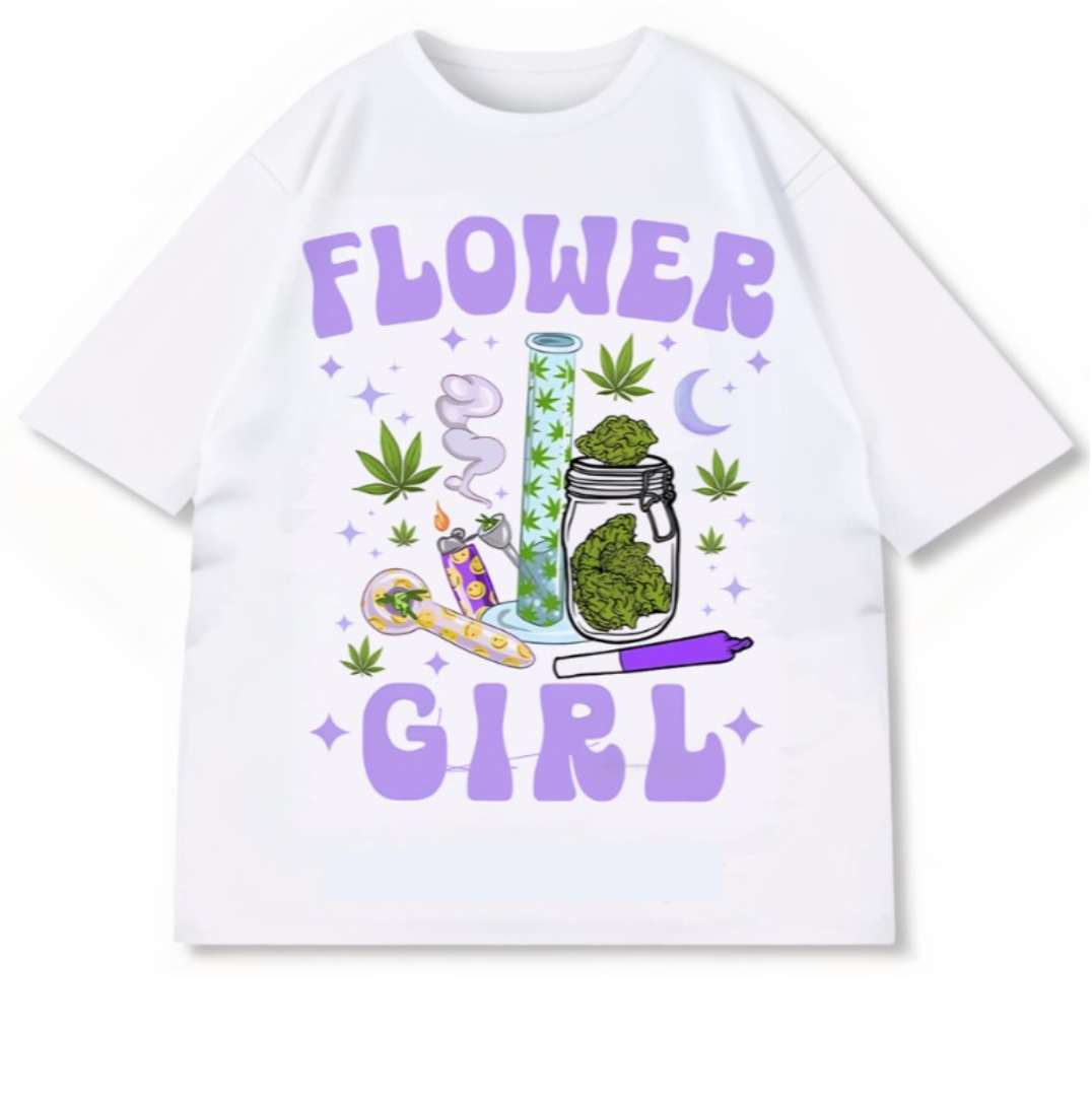 420 ART FLOWER GIRL 2 T-SHIRT